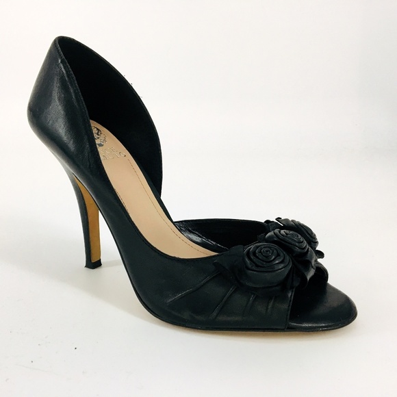 Vince Camuto Shoes - Vince Camuto Black D'orsay Leather Heels